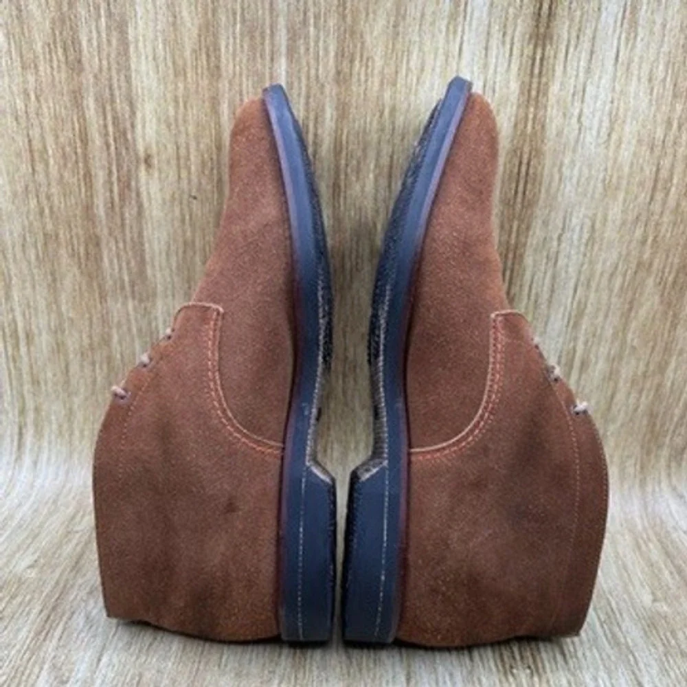 HUGO BOSS Suede Chukka Boots Men's Size 9 EU 42 Brown Boots Lace Up‎ Ankle Boots